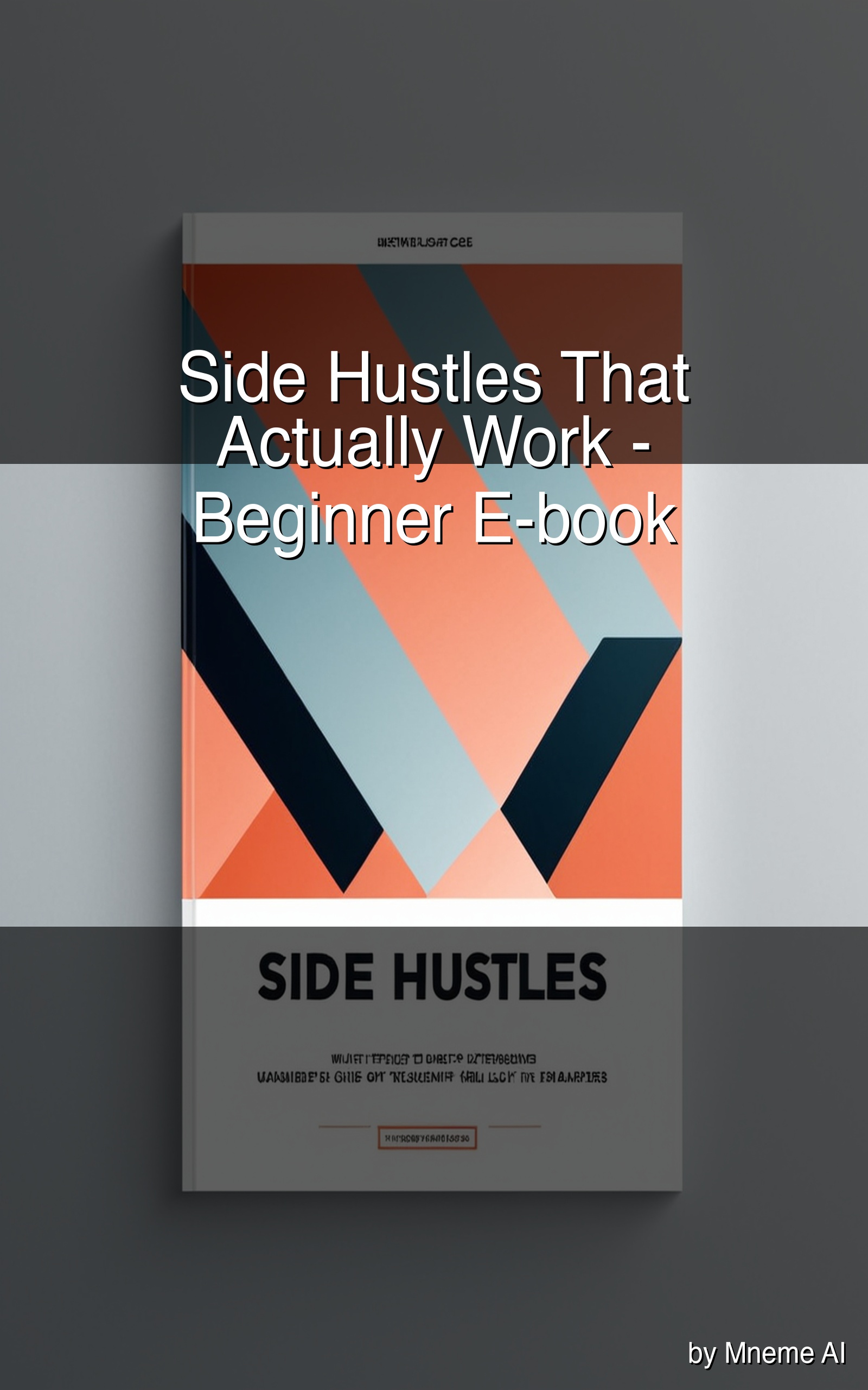 Side Hustles e-book cover with garbled text